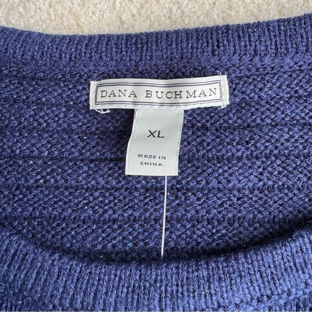 Dana Buchman Navy Crew Neck Sweater - Picture 6 of 7